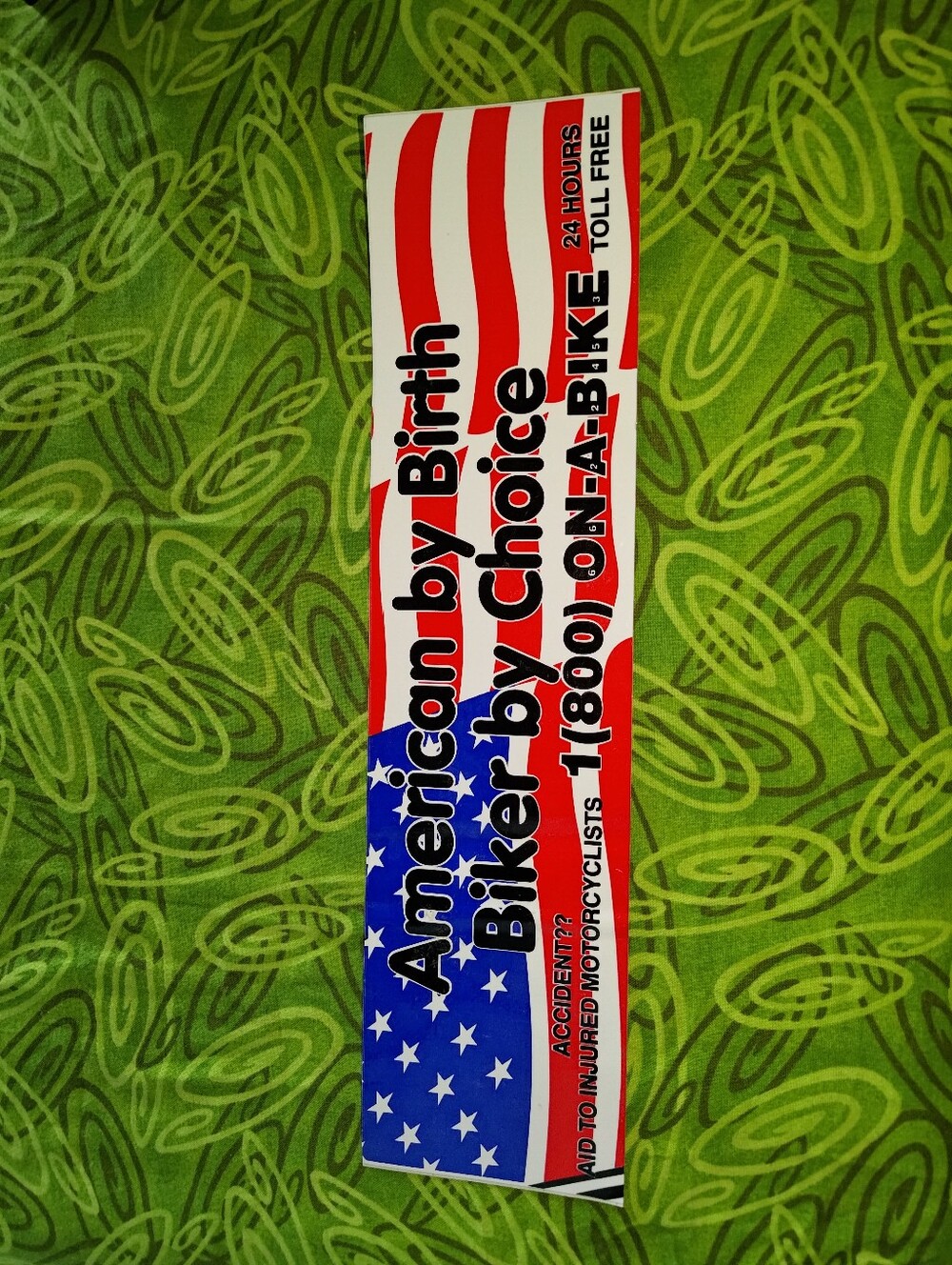 American by Birth Biker by Choice USA Flag Theme Motorcycle Sticker New